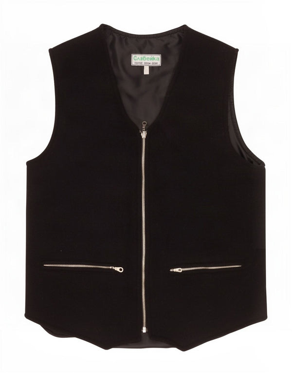 Gilet vintage da donna UK 14 medio nero