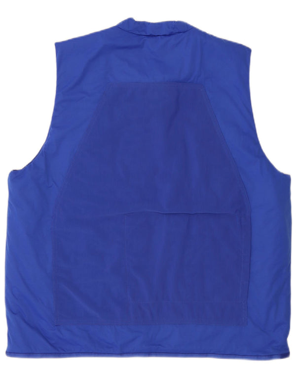 Adidas Mens Sleeveless Tracksuit Top Jacket Large Blue Polyamide