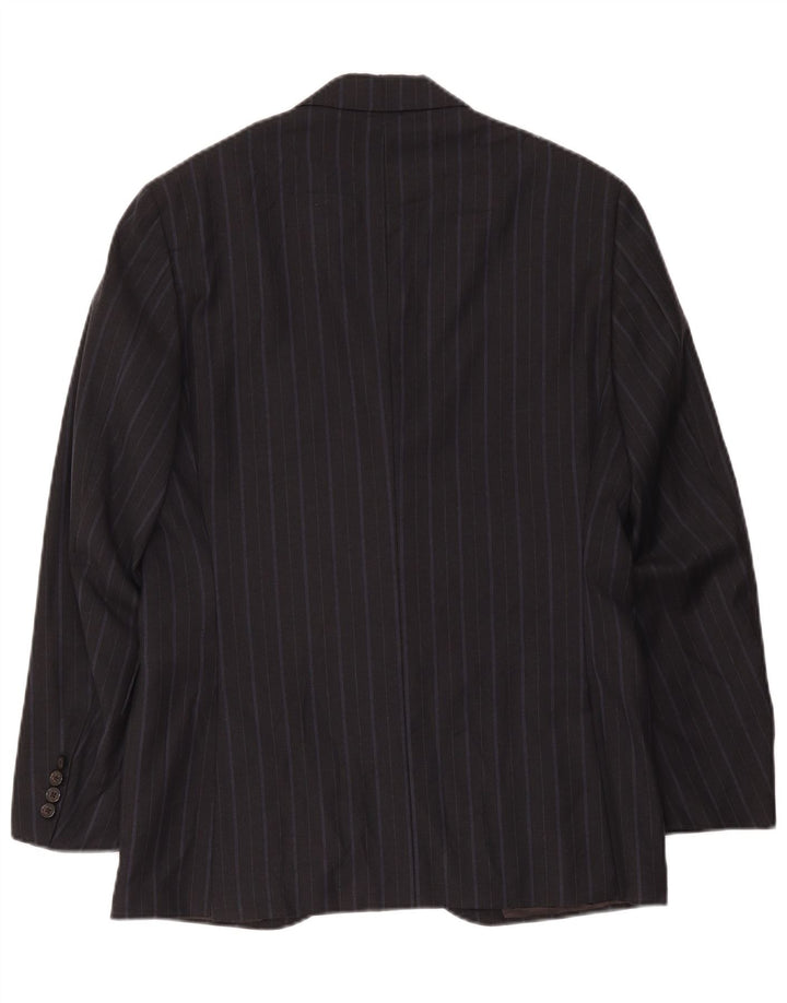 Polo Ralph Lauren Mens 3 Button Blazer Jacket IT 48 Small Black Striped
