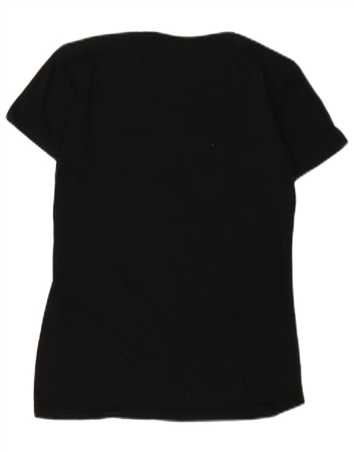KAPPA Damen T-Shirt Top UK 12 Medium Schwarz