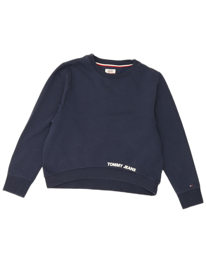 Tommy Hilfiger Sweat-shirt surdimensionné pour femme UK 10 Petit Bleu marine