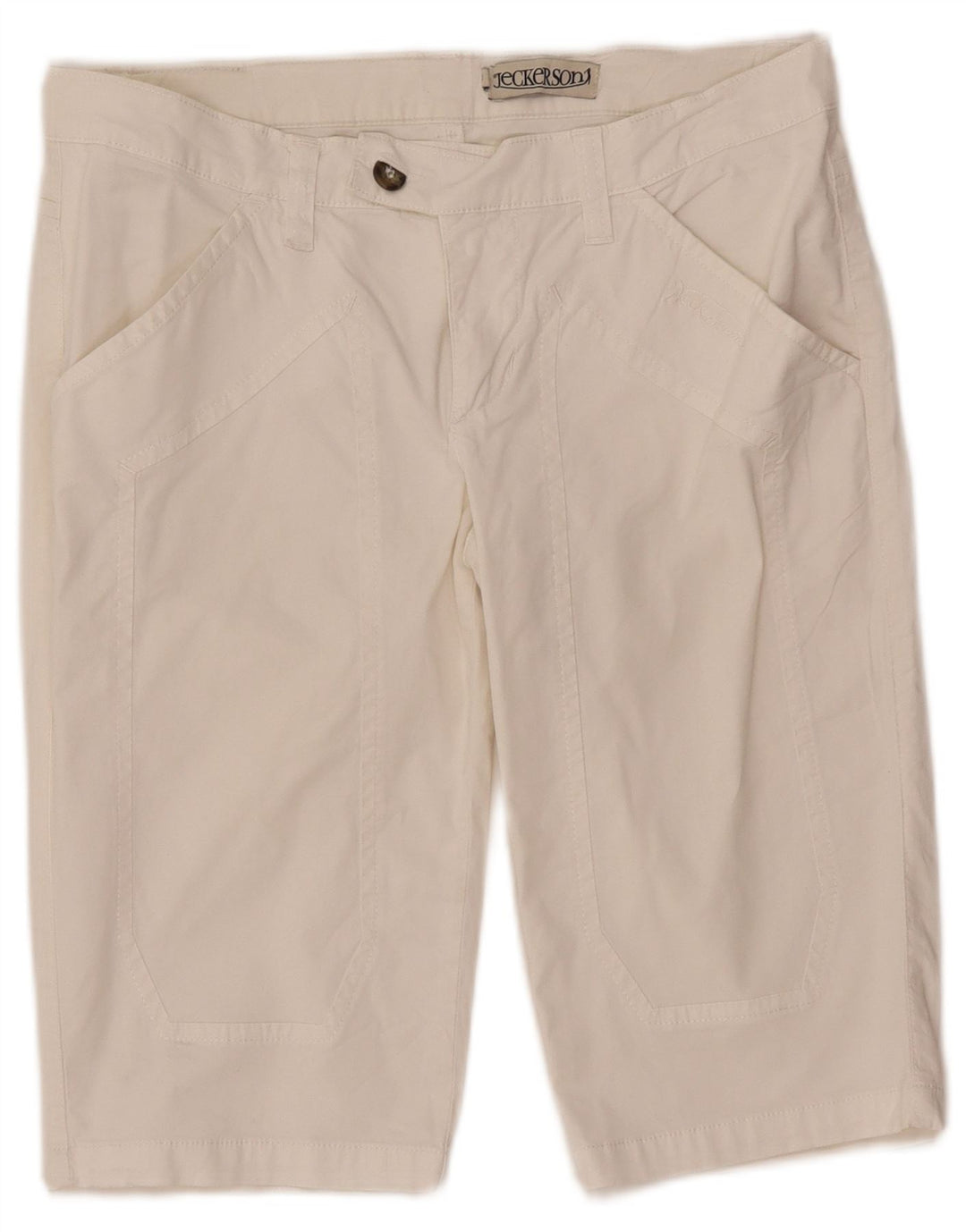 Jeckerson Womens Casual Shorts W30 Medium White Cotton