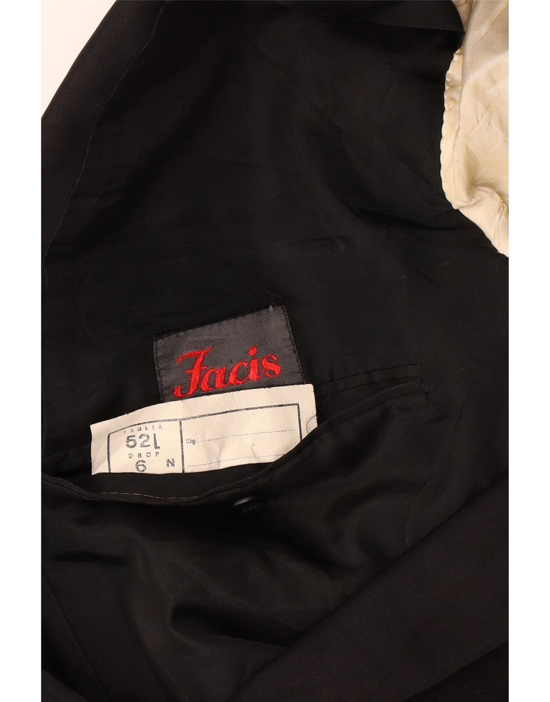 Giacca blazer da uomo a 1 bottone Facis IT 52 XL Nera
