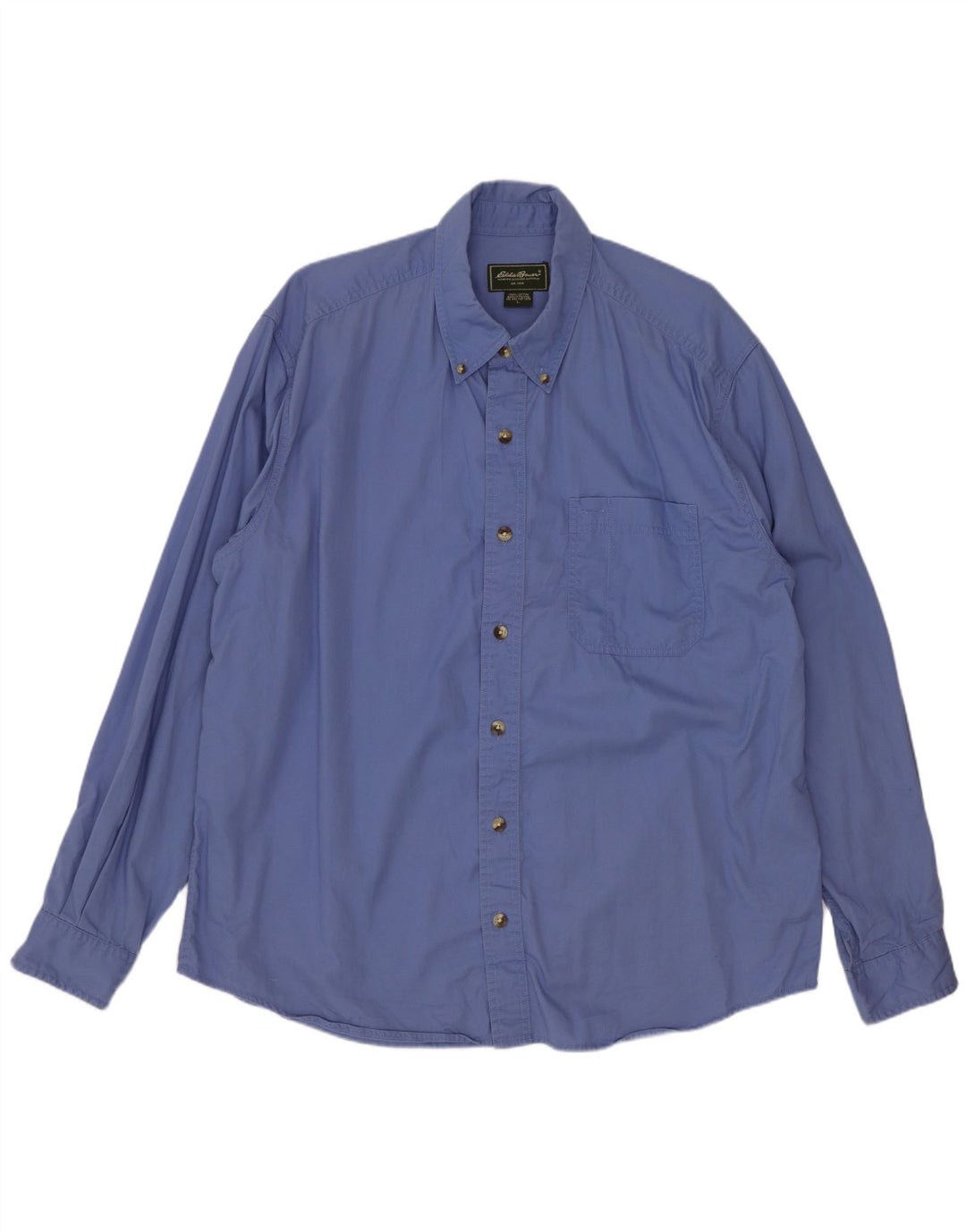 Eddie Bauer Mens Shirt Large Blue Cotton
