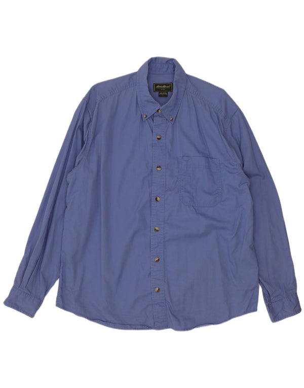 Eddie Bauer Mens Shirt Large Blue Cotton