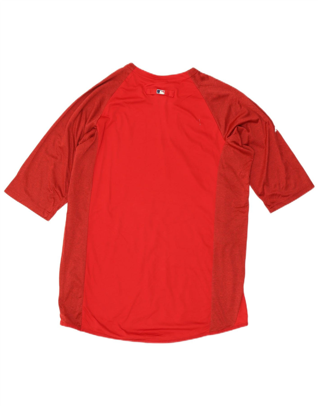 Majestic Mens T-Shirt Top Large Red Polyester Sports