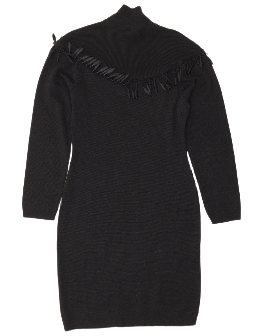 Byblos Dame Langærmet Jumper Kjole IT 42 Medium Sort Uld
