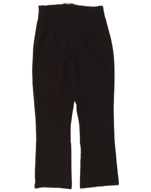 Zara Damen Bootcut-Hose mit kurzem Schnitt, W26, L23, Schwarz