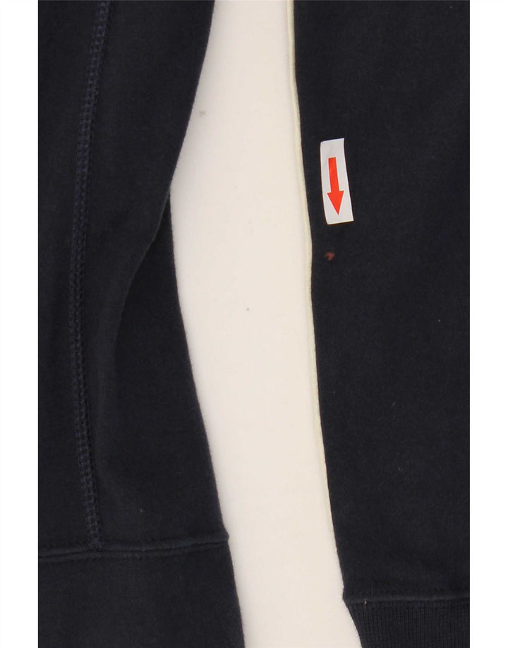 Champion Womens Tracksuit Top Jacket UK 14 Large Navy Blue Colourblock