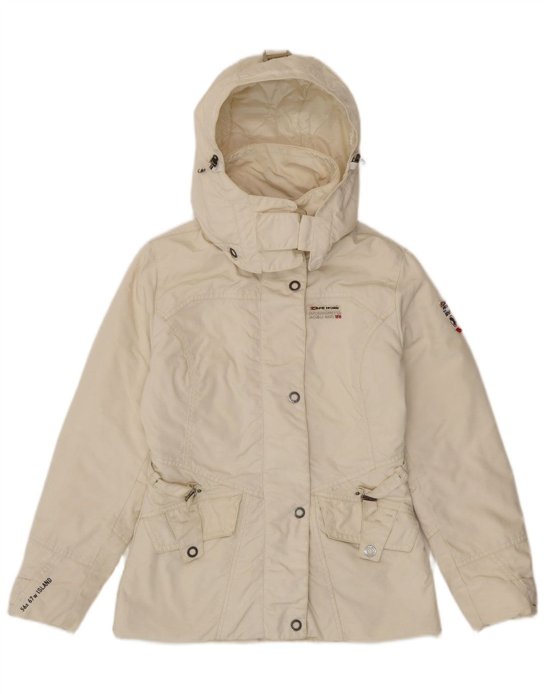 CAPE HORN Dame hættejakke vindjakke UK 14 Medium Off White