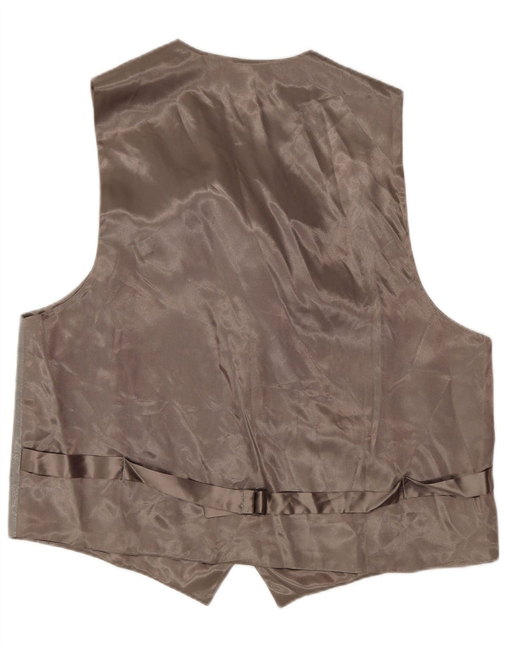 Vintage Mens Waistcoat Large Grey Paisley