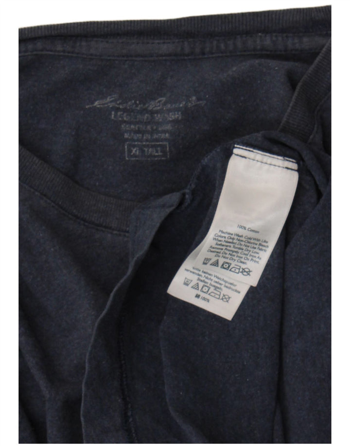 Eddie Bauer Mens Tall Top Long Sleeve XL Navy Blue Cotton