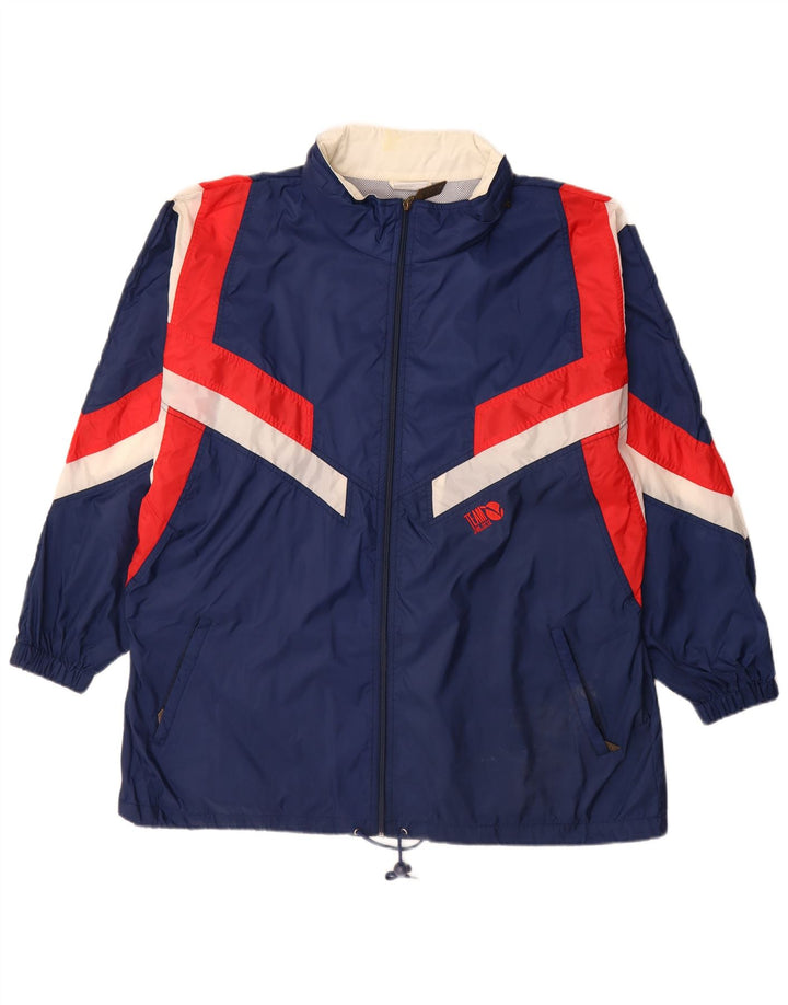 Alex Athletics Mens Tracksuit Top Jacket XL Navy Blue Colourblock