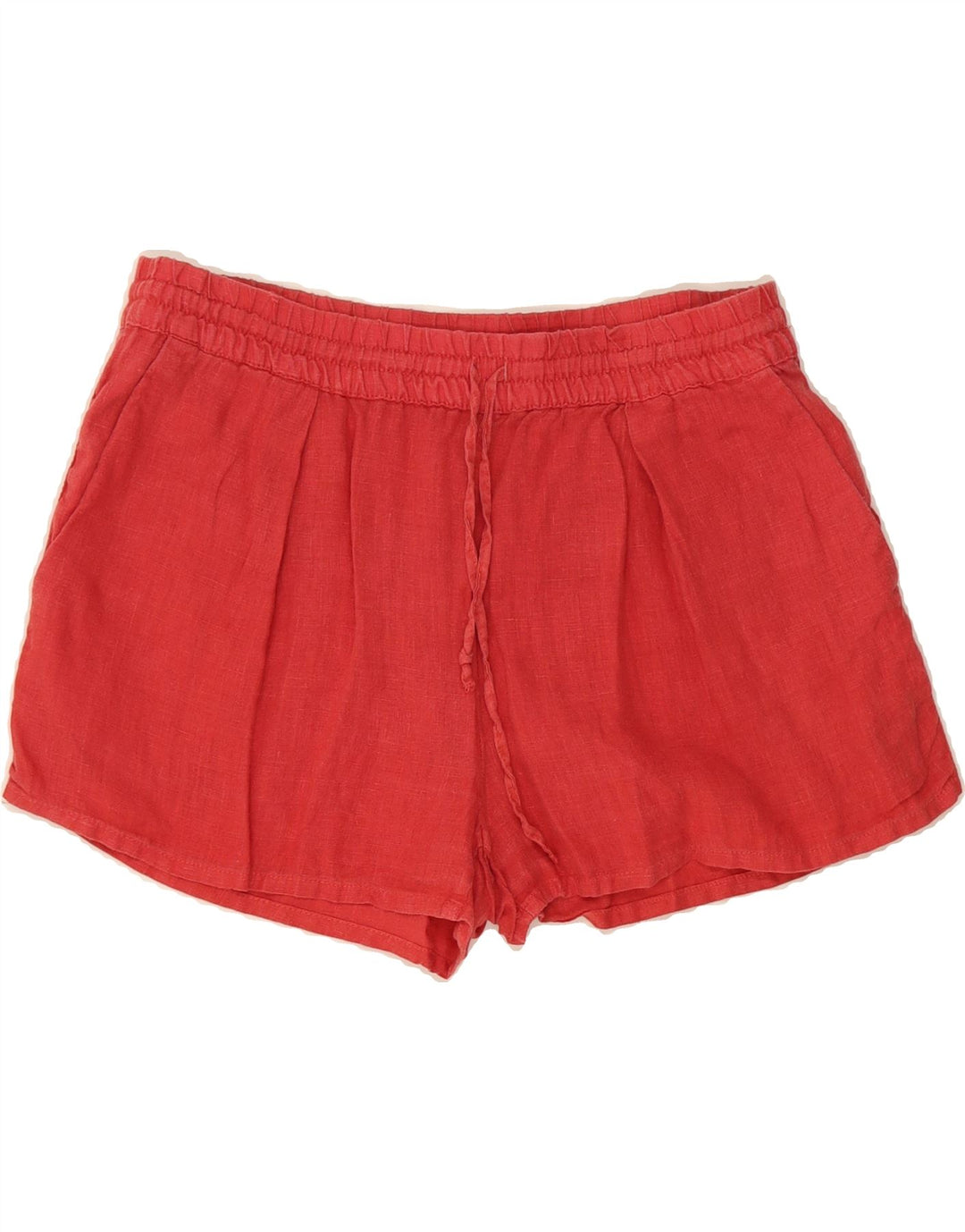 ZARA Womens Chino Shorts Medium W30  Red Linen Vintage Zara and Second-Hand Zara from Messina Hembry 