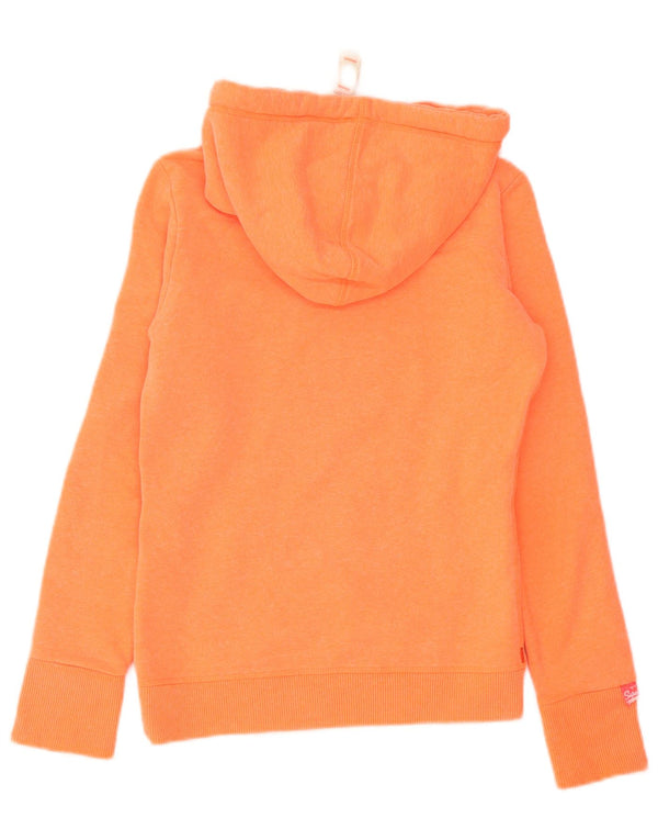Superdry Pull à capuche graphique pour femme UK 6 XS Orange Coton