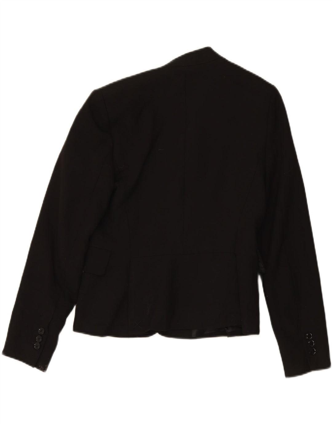 ZARA Womens 1 Button Blazer Jacket UK 12 Medium Black Polyester Vintage Zara and Second-Hand Zara from Messina Hembry 