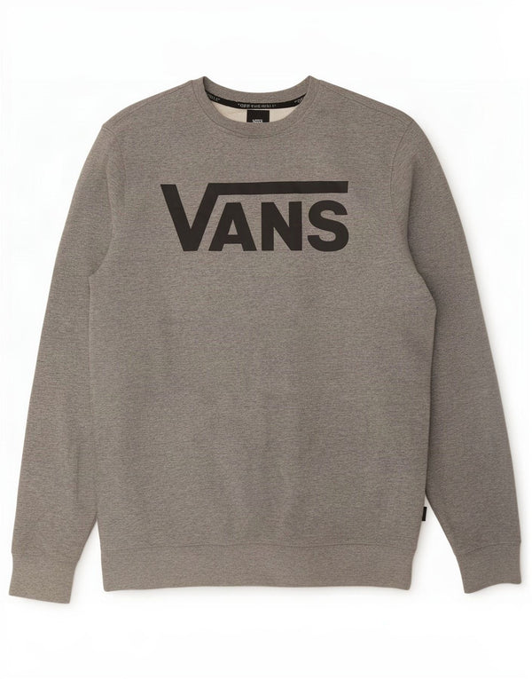 Vans Mens Graphic Sweatshirt Jumper Medium Grey Cotton