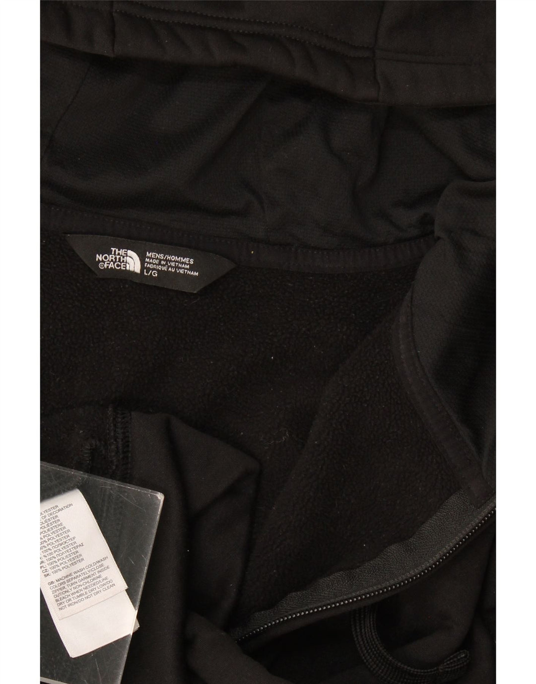 The North Face Herre hættetrøje med lynlås Stor sort polyester