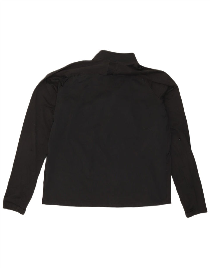 Nike Hommes Dri Fit Zip Neck Pull Survêtement Haut Large Noir Polyester