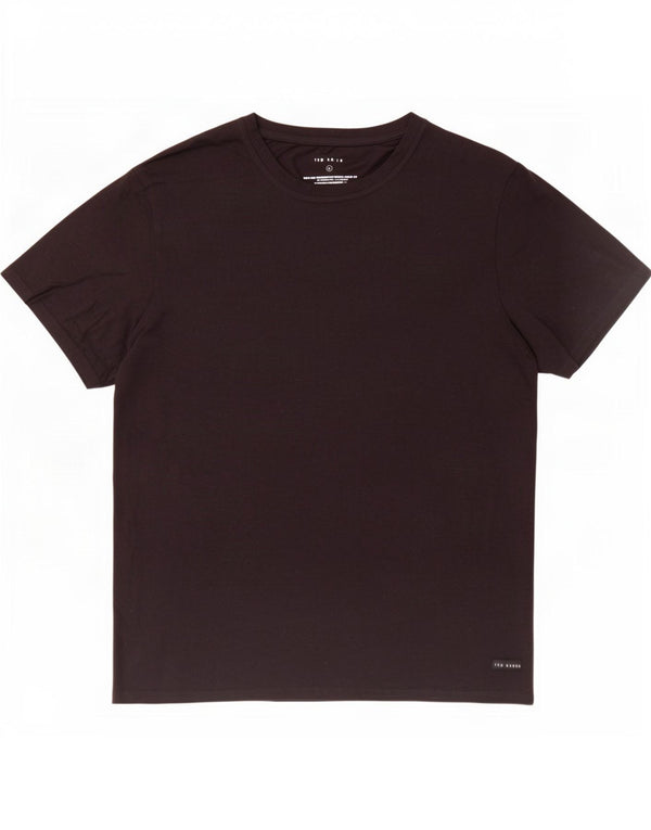 Ted Baker Mens T-Shirt Top Large Black Cotton