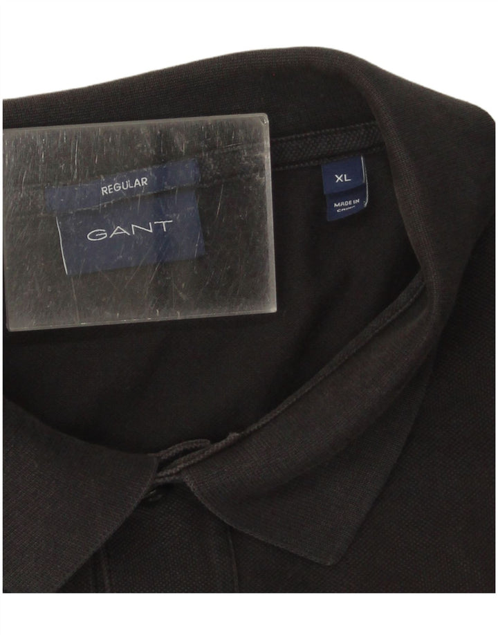 Męska koszulka polo Regular Gant XL, szara, bawełniana