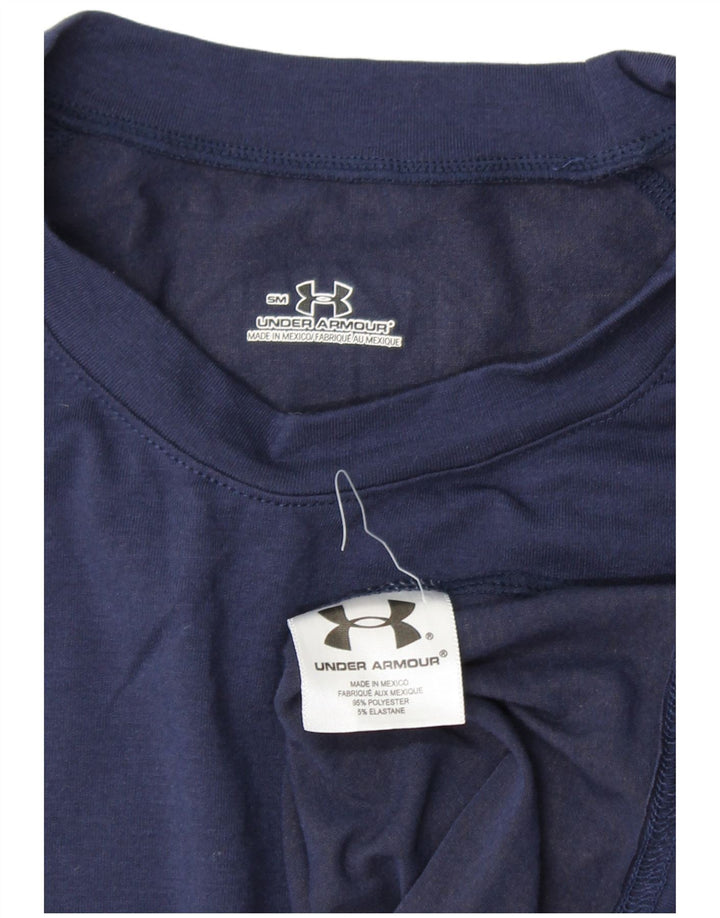UNDER ARMOUR Herre T-Shirt Top Small Navy Blue Polyester