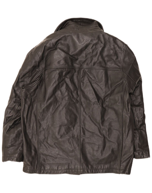 Giacca a vento in pelle Wilsons da uomo M. Julian UK 40 grande nera