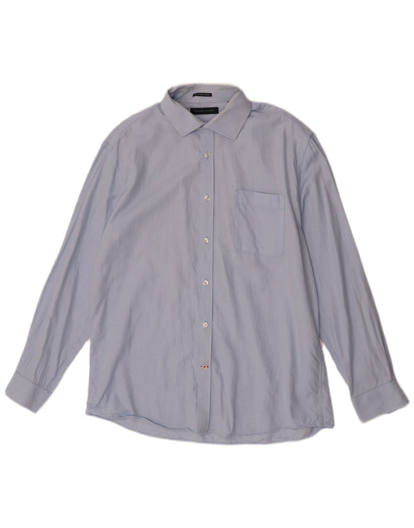 Tommy Hilfiger Herre Slim Fit Skjorte Størrelse 16 1/2 Large Blå