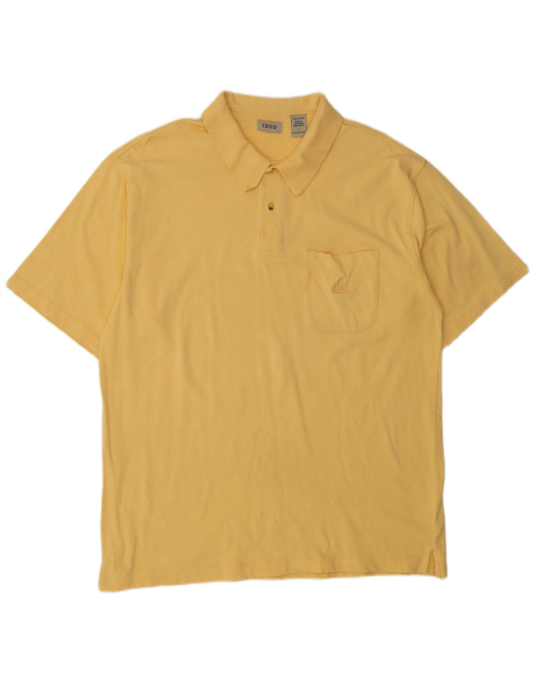 Izod Polo Shirt til mænd Stor gul bomuld