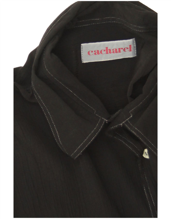 Camicia a maniche corte alta da uomo Cacharel XL nera