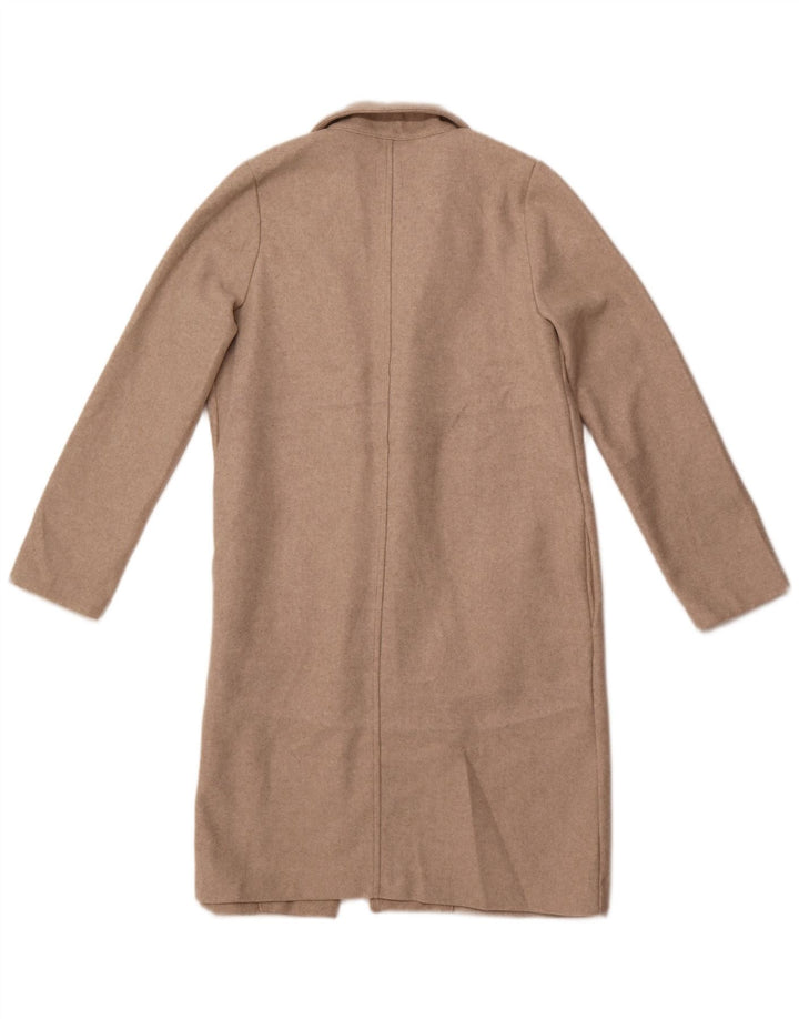 ZARA Womens Open Overcoat UK 14 Medium Beige