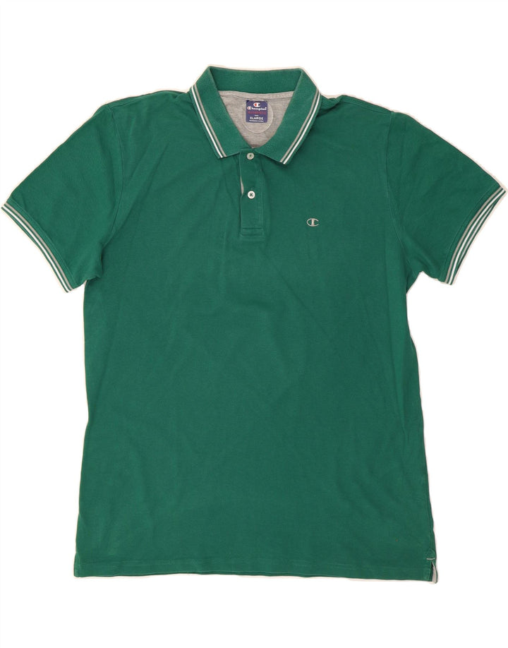 CHAMPION Mens Polo Shirt XL Green Vintage Champion and Second-Hand Champion from Messina Hembry 