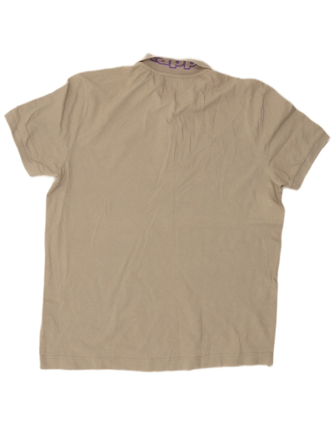 Kappa Mens Polo Shirt 2XL Beige Cotton