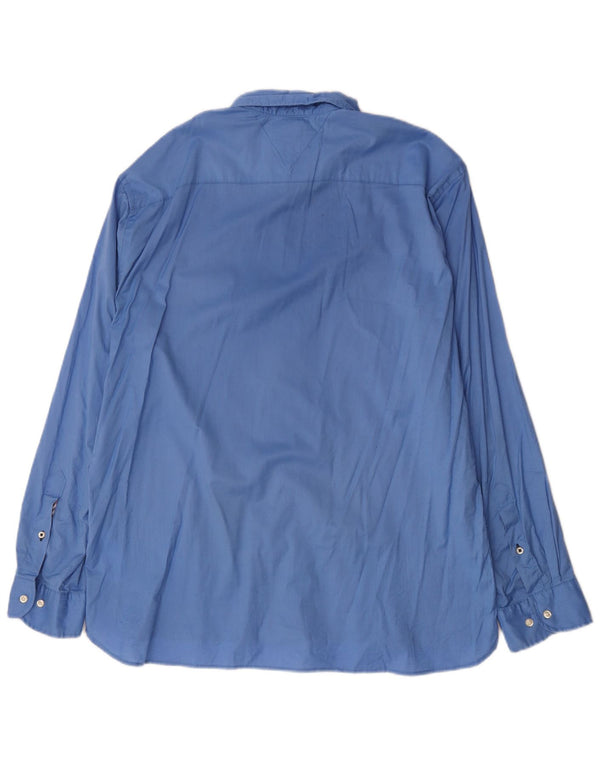 Tommy Hilfiger Herre Regular Fit skjorte 2XL blå bomuld