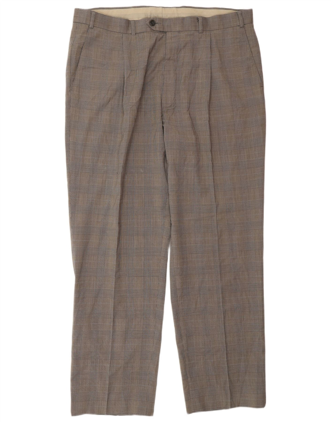 Marks & Spencer Mens Tailored Fit Suit Trousers W38 L31 Black Houndstooth
