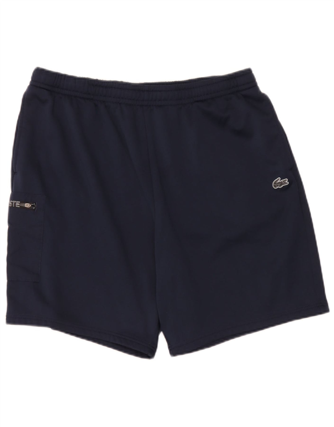 Lacoste Mens Regular Fit Cargo Sport Shorts Size 7 2XL Navy Blue Polyester