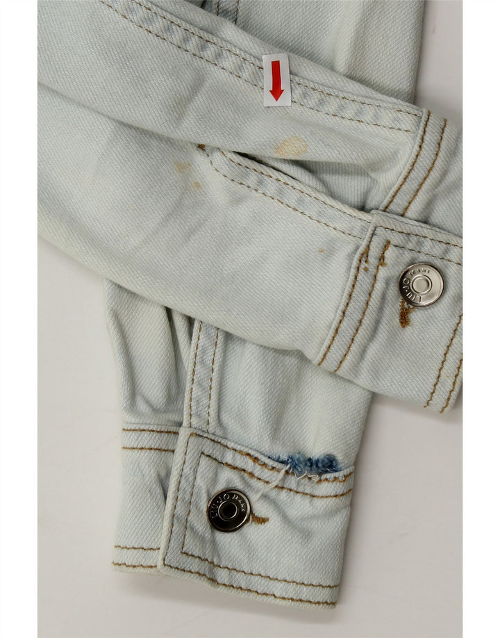 LIU JO Womens Crop Denim Jacket IT 40 Small Blue Cotton Vintage Liu Jo and Second-Hand Liu Jo from Messina Hembry 