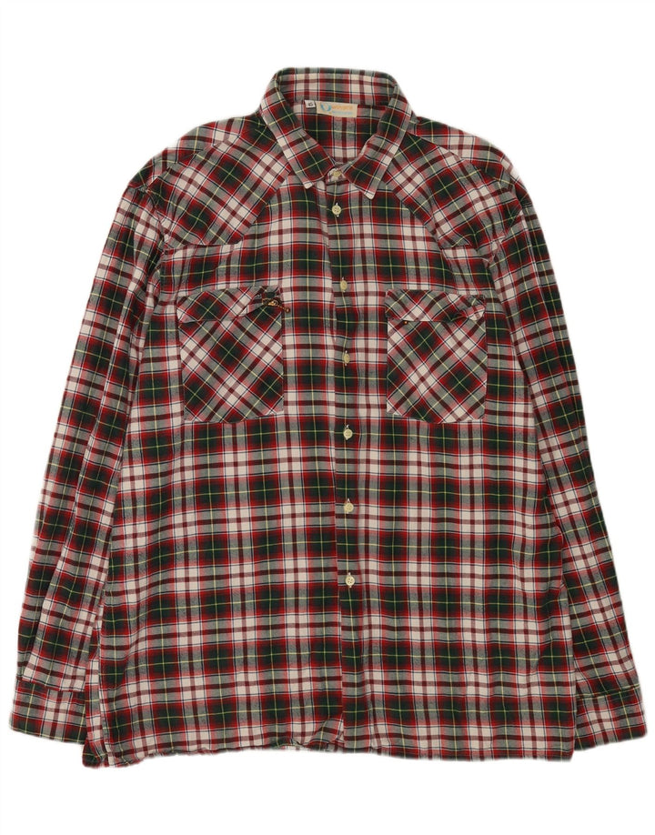 Univers Mens Flannel Shirt Size 45 XL Multicoloured