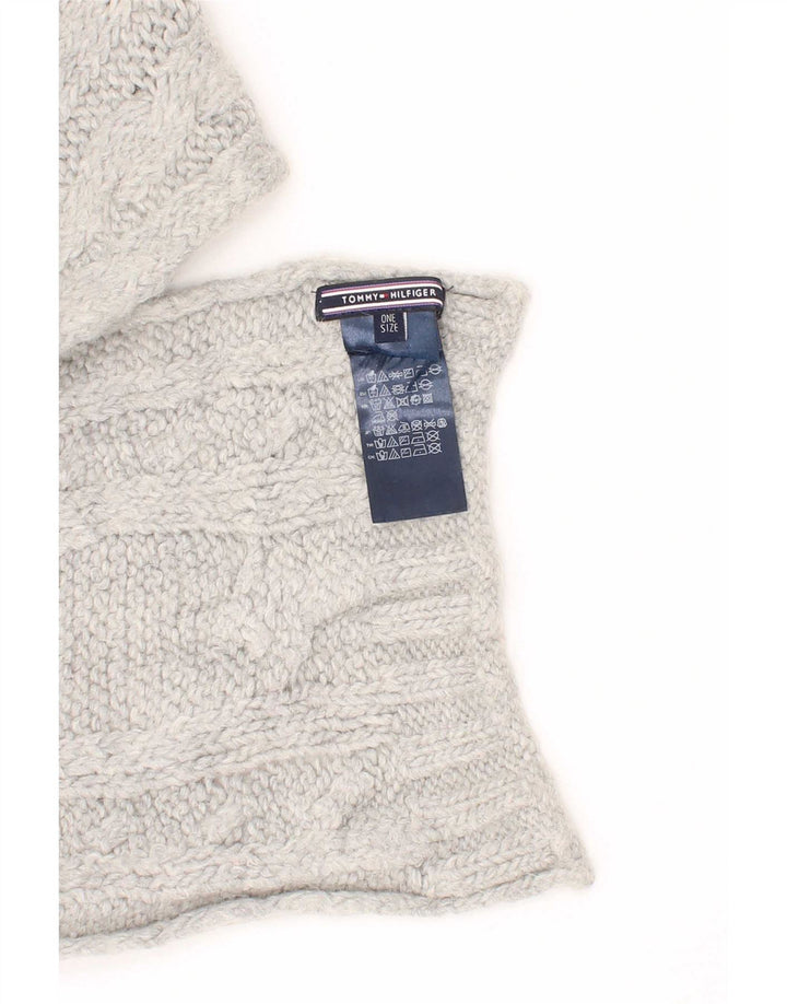 Tommy Hilfiger Mens Knit Rectangle Scarf One Size Grey