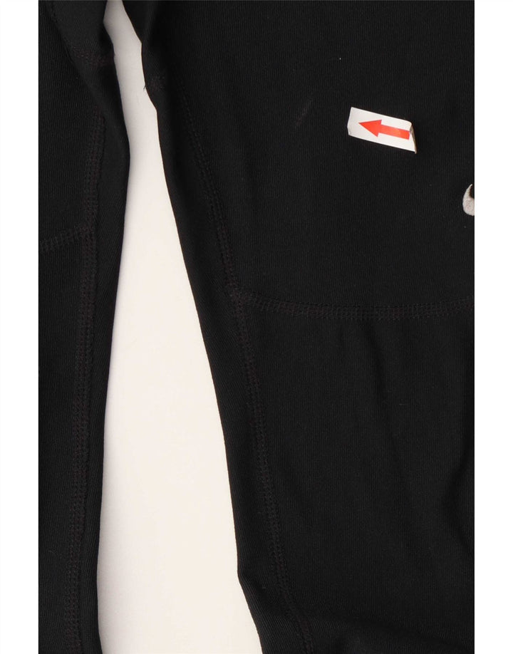 Nike Womens Dri Fit Leggings UK 14 Large Navy Blue Polyester