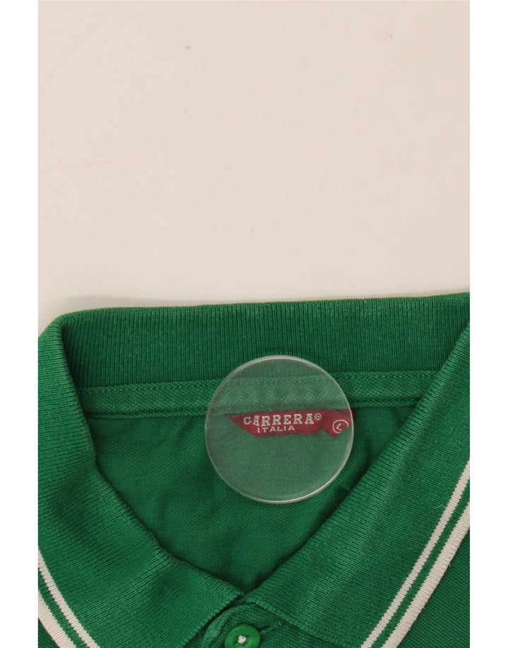 Carrera Mens Polo Shirt Large Green Cotton