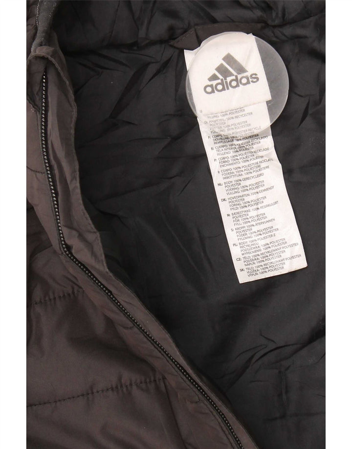 Adidas hættejakke til drenge 10-11 år mellem sort polyester