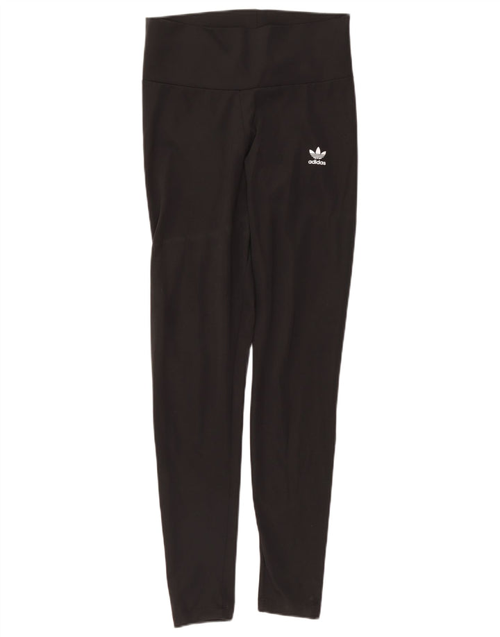 Adidas Womens Graphic Leggings UK 14 Large Black Polyester