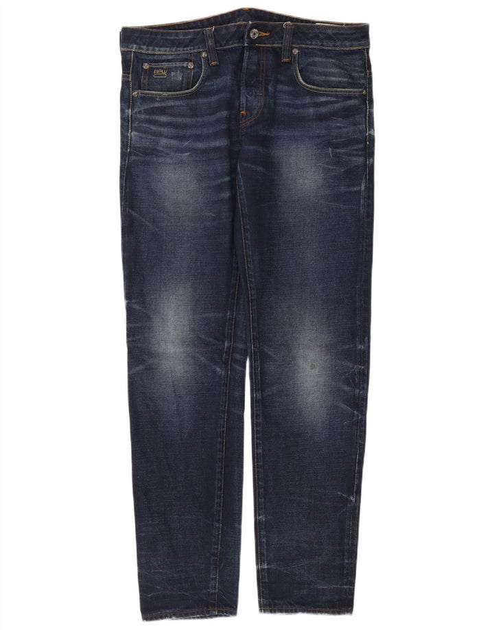 G-Star Mens Slim Jeans W32 L32 Navy Blue Cotton