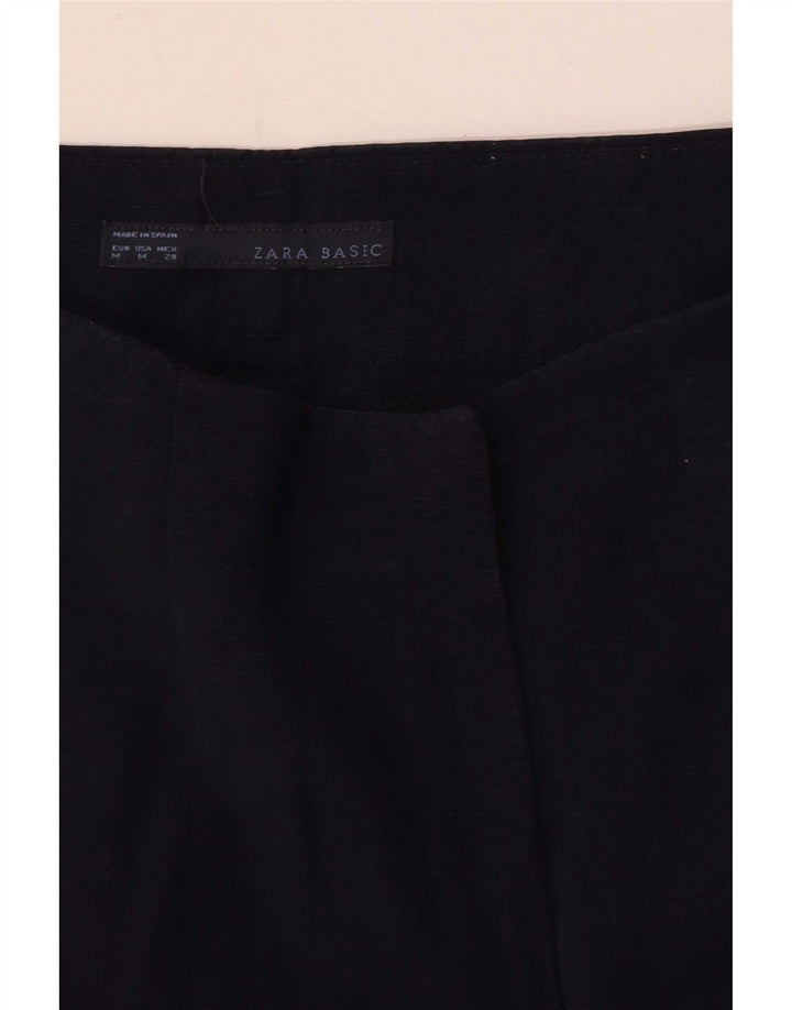 Zara Womens Straight Chino Trousers Medium W28 L28 Navy Blue