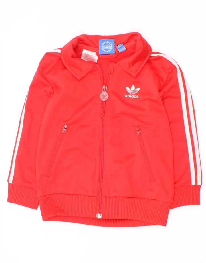 Adidas Boys Graphic Trening Top Jachetă 2-3 ani poliester roșu