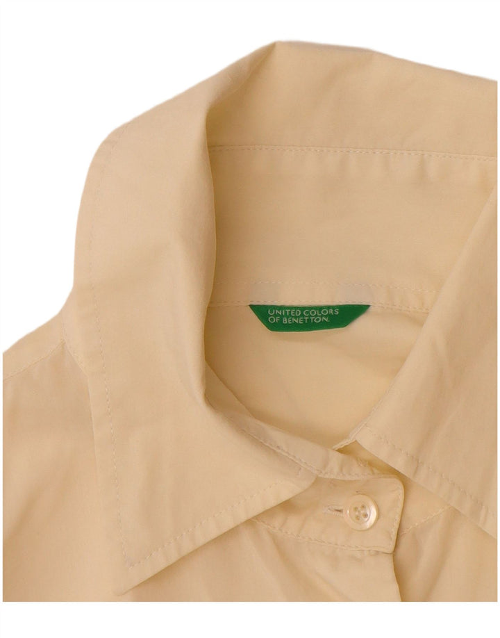 Camisa Benetton Mujer ES 46 Grande Blanco Roto