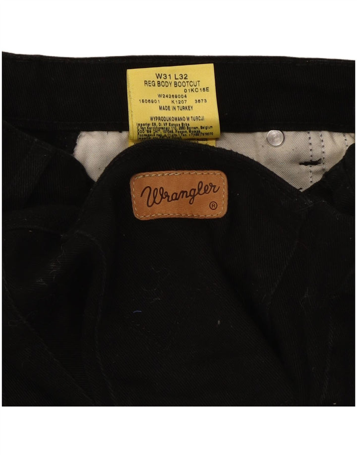 Wrangler Womens Bootcut Jeans W31 L32 Black Cotton