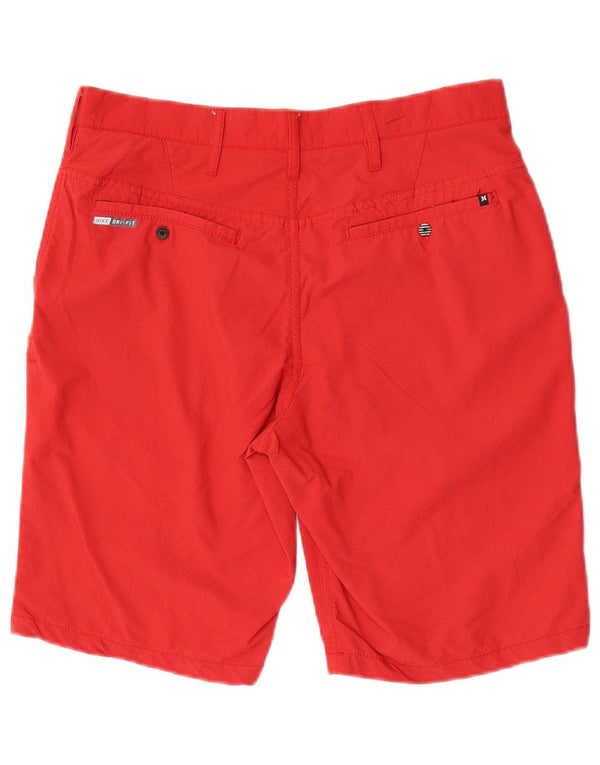 Hurley Mens Dri Fit Chino Shorts W30 Medium Red Nylon