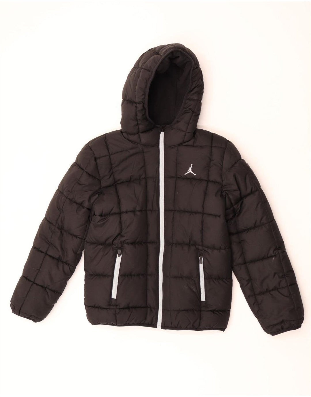 Jordan Boys Hooded Padded Jacket 13-14 Years XL Black Polyester